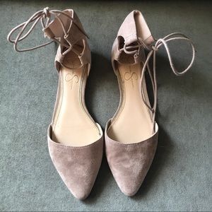 Jessica Simpson Nude/Blush Suede Flats